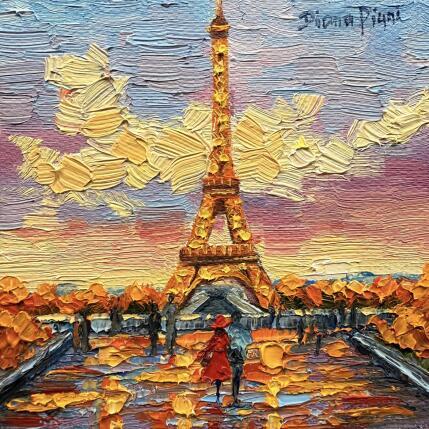 Peinture Paris Sunset par Pigni Diana | Tableau Figuratif Huile