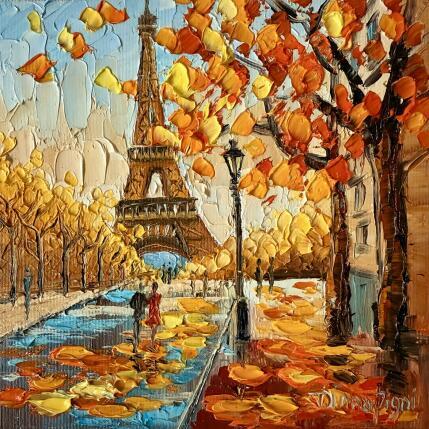 Peinture Golden Leaves of Paris par Pigni Diana | Tableau Figuratif Huile