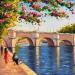 Painting Pont Neuf in Spring by Pigni Diana | Painting Figurative Oil