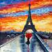 Painting Paris Reflections by Pigni Diana | Painting Figurative Oil