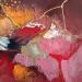 Painting Rouge passion by Dupetitpré Roselyne | Painting Abstract Minimalist Acrylic