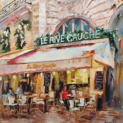 Painting Le Rive Gauche by Novokhatska Olga | Painting Figurative Acrylic, Oil Urban