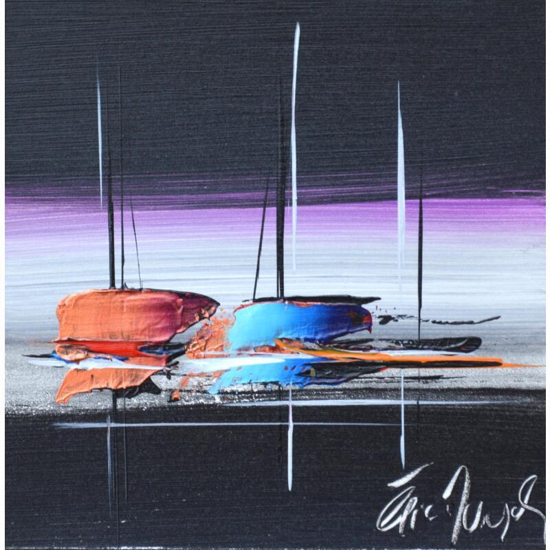 Painting BALADE NOCTURE by Munsch Eric | Painting Figurative Marine Oil Acrylic