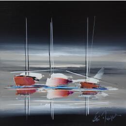 Gemälde ECLAT DE NUIT von Munsch Eric | Gemälde Figurativ Acryl, Öl Marine