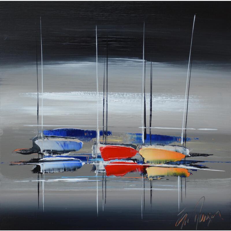 Peinture VOYAGE INSOLITE par Munsch Eric | Tableau Figuratif Marine Huile Acrylique