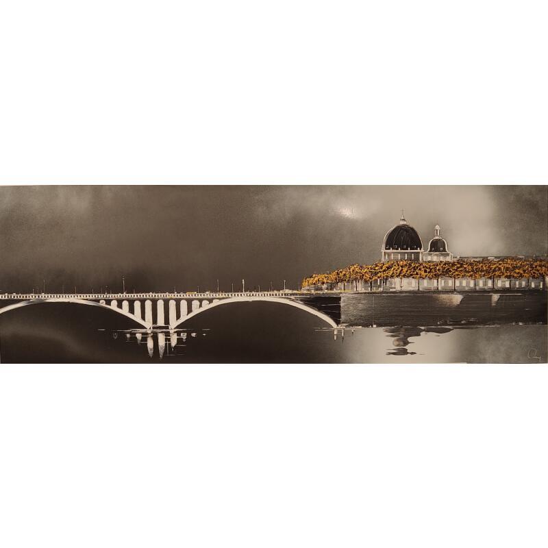 Painting Sur les quais by Rey Julien | Painting Figurative Gold leaf