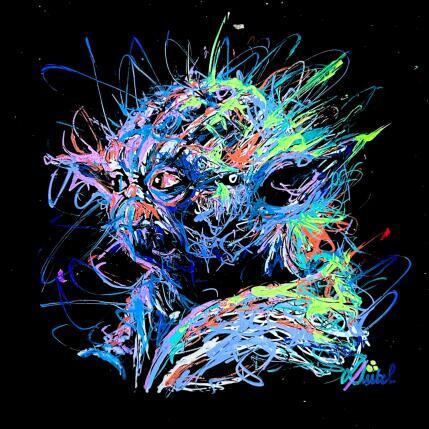 Peinture Instinct Star Wars (Yoda No.02) par Pauline Dutel | Tableau Pop-art Plexiglas, Posca Icones Pop, Portraits
