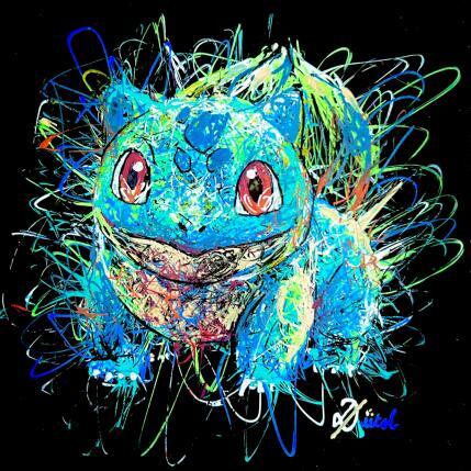 Gemälde Instinct Pokemon (Bulbizarre Nº 0001) von Pauline Dutel | Gemälde