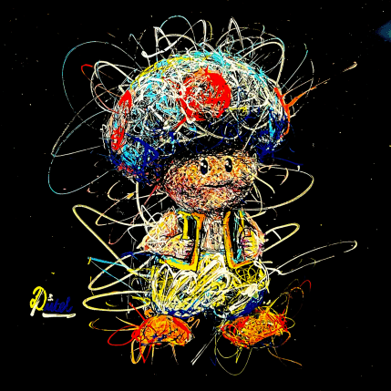 Painting Instinct Nintendo (Champi UP #02) by Pauline Dutel | Painting