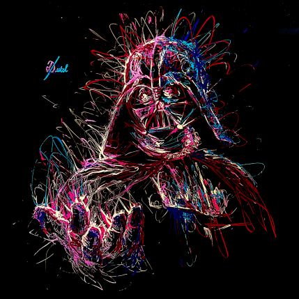 Painting Instinct Star Wars (Dark_vador #01) by Pauline Dutel | Painting