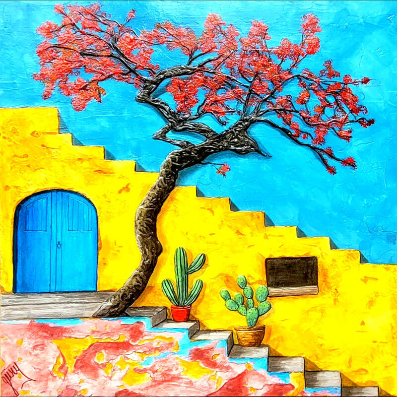 Painting Casa de la aurora by Geiry | Painting Subject matter