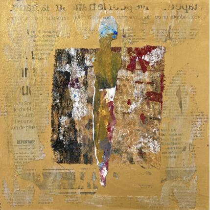 Peinture Le pas Savoir par Rocco Sophie | Tableau Art Singulier Acrylique, Collage, Sable