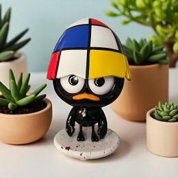 Sculpture P'TIT CALI MONDRIAN par Le Marquis | Sculpture Figuratif Acrylique, Céramique Icones Pop