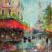 Painting Paris au printemps by Solveiga | Painting Acrylic