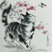 Painting The joys of the garden by Du Mingxuan | Painting Figurative Animals Watercolor Ink