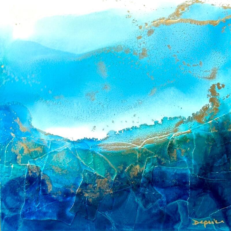 Painting 2853 Poésie marine by Depaire Silvia | Painting Abstract Landscapes Marine Minimalist Acrylic