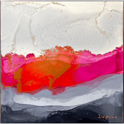 Peinture 2473 Poésie florale par Depaire Silvia | Tableau Abstrait Acrylique Marine, Minimaliste, Paysages