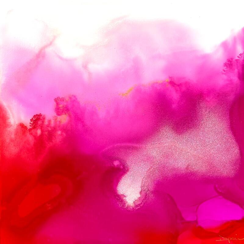 Peinture 2707 Poésie florale par Depaire Silvia | Tableau Abstrait Paysages Minimaliste Acrylique