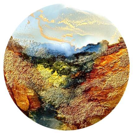 Painting 2651 Bronze Age by Depaire Silvia | Painting Abstract Acrylic Landscapes, Marine, Minimalist