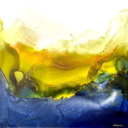 Peinture 2916 Colibri par Depaire Silvia | Tableau Abstrait Acrylique Animaux, Minimaliste, Nature