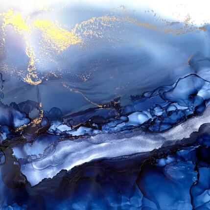 Peinture 2806 Bleu velvet par Depaire Silvia | Tableau Abstrait Acrylique Marine, Minimaliste, Paysages