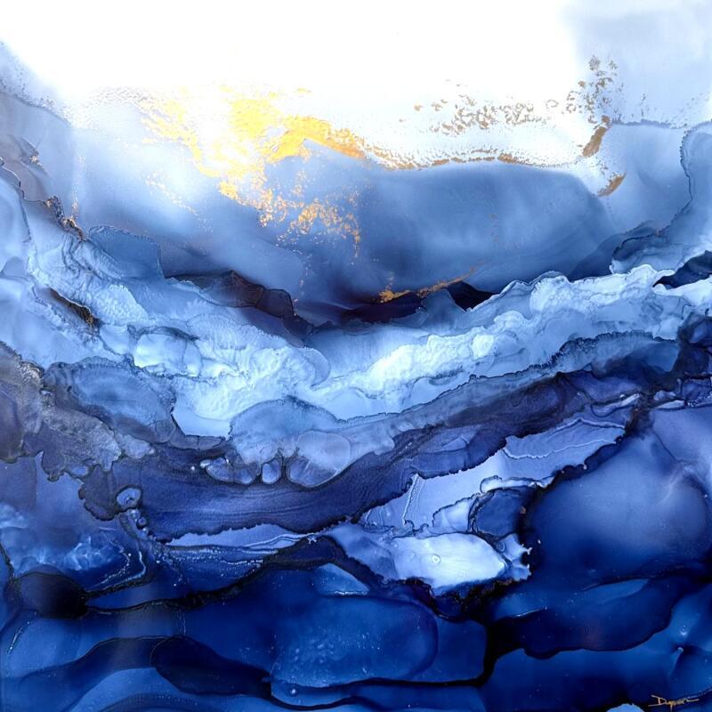 Gemälde 2834 Bleu velvet von Depaire Silvia | Gemälde Abstrakt Landschaften Marine Minimalistisch Acryl