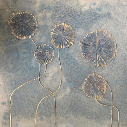 Painting Fleurs entrelacées by Trébucq Marion  | Painting Figurative Acrylic, Pigments, Wood Nature