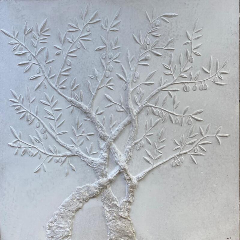 Painting Olivier by Trébucq Marion  | Painting Figurative Nature Wood Acrylic Pigments