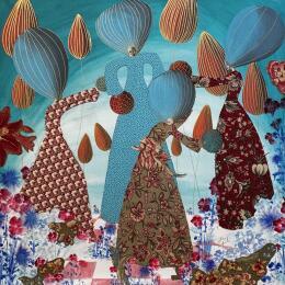 Painting La Danza dei Rossi by Nai | Painting Surrealism Acrylic, Gluing