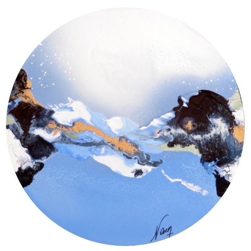 Painting C3878 by Naen | Painting Abstract Acrylic Ink