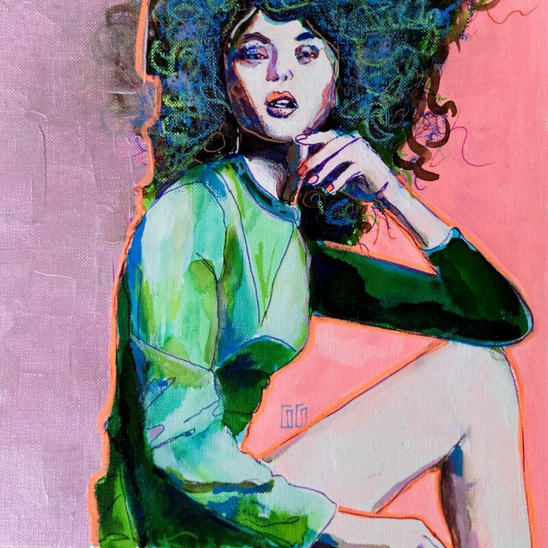 Peinture Juste moi par Coco | Tableau Figuratif Portraits Acrylique