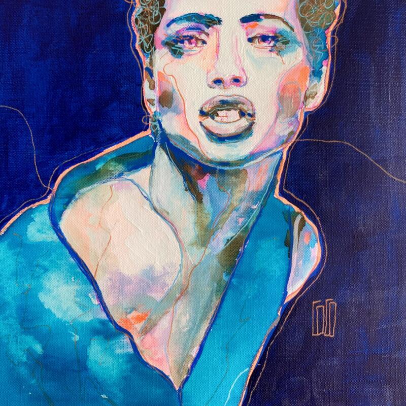 Painting Puissante by Coco | Painting Figurative Portrait Acrylic