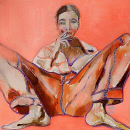 Painting Pause by Coco | Painting Figurative Acrylic Pop icons, Portrait