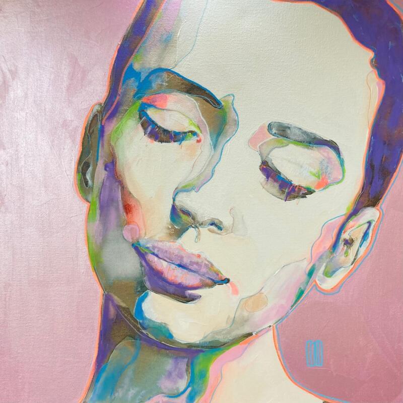 Painting Pensées by Coco | Painting Figurative Portrait Acrylic