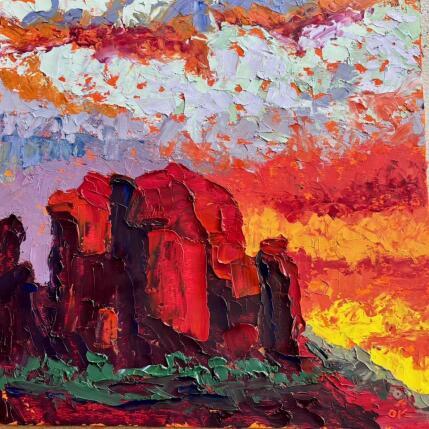 Painting Cathedral Sunset by O'Donnell Karen | Painting Impressionism Oil Landscapes