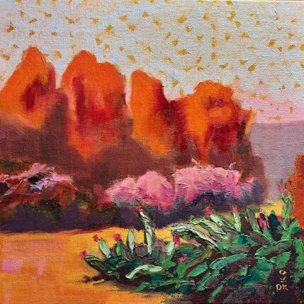 Peinture Crepe Myrtle and Cactus par O'Donnell Karen | Tableau