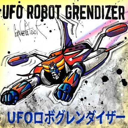 Peinture Ufo robot Grendizer par Cornée Patrick | Tableau Pop-art Graffiti, Huile Cinéma, Enfant, Icones Pop
