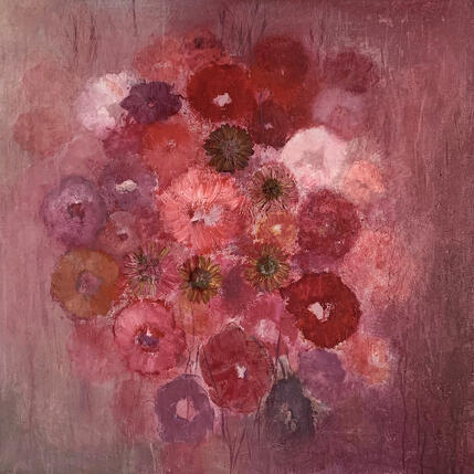 Painting Jardin de Bagatelle by Rocco Sophie | Painting Raw art Acrylic, Gluing, Sand