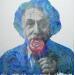 Painting einstein iconique by Schroeder Virginie | Painting Pop-art Pop icons Acrylic