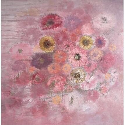 Painting Le jardin pastel by Rocco Sophie | Painting Raw art Acrylic, Gluing, Sand