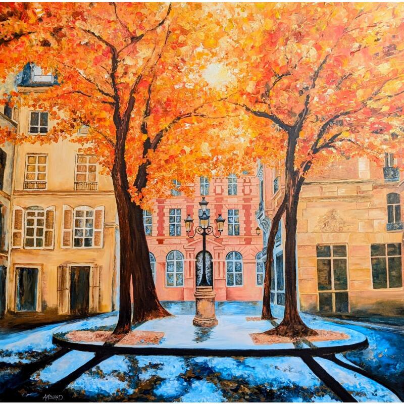 Painting Lorsque le soleil et la lune se donnent rendez-vous... La place Fürstenberg by Amblard Florence | Painting