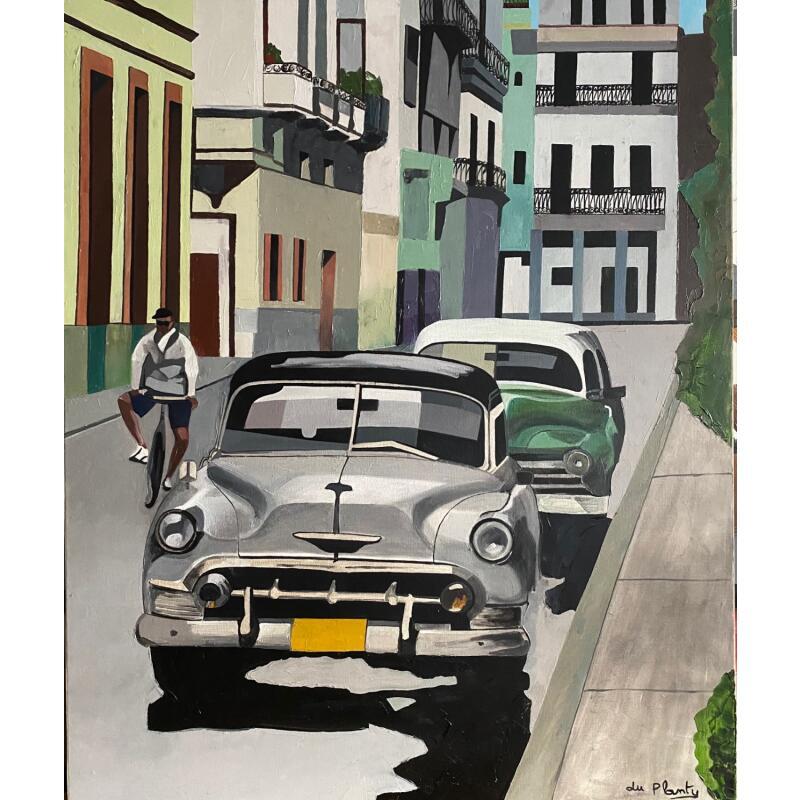 Peinture Un Vélo à Cuba par Du Planty Anne | Tableau Figuratif Acrylique