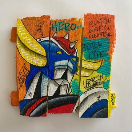 Pintura HERO  por Molla Nathalie  | Pintura Pop art Acrílico, Madera, Posca Iconos pop