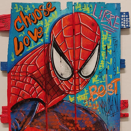 Painting Choose love by Molla Nathalie  | Painting Pop-art Acrylic, Posca Pop icons