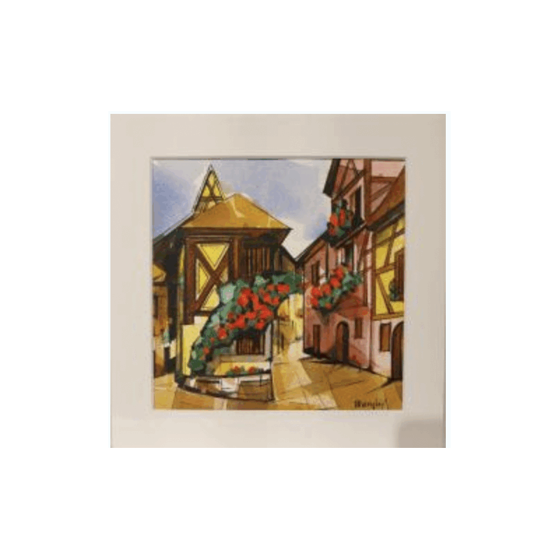 Painting Maisons à Éguisheim by Langlois Jean-Luc | Painting