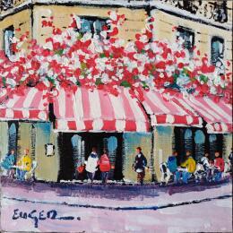 Peinture TERRASSE LA FAVORITE RUE DE RIVOLI A PARIS par Euger | Tableau