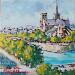 Painting VUE SUR NOTRE DAME DE PARIS by Euger | Painting Figurative Landscapes Urban Architecture Acrylic