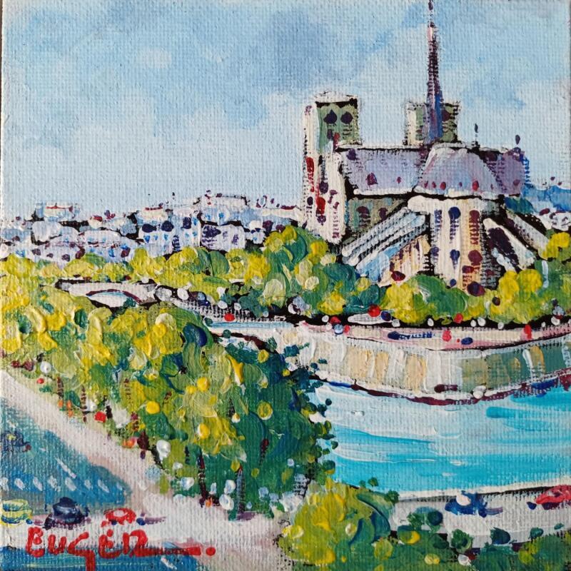 Painting VUE SUR NOTRE DAME DE PARIS by Euger | Painting Figurative Landscapes Urban Architecture Acrylic