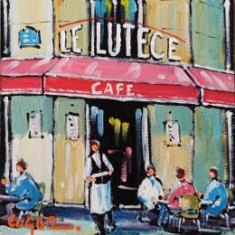 Peinture BISTROT PARISIEN par Euger | Tableau