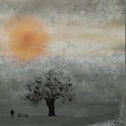 Painting Edvige by Manconi Gil | Painting Subject matter Metal, Upcycling Landscapes, Pop icons